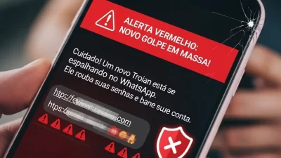 Alerta Vermelho no WhatsApp: Novo Golpe em Massa Dispara Vírus Trojan que Rouba Senhas e Bane sua Conta